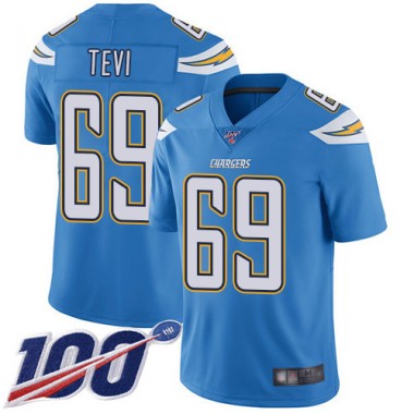 Los Angeles Chargers NFL Football Sam Tevi Electric Blue Jersey Men Limited #69 Alternate 100th Season Vapor Untouchable